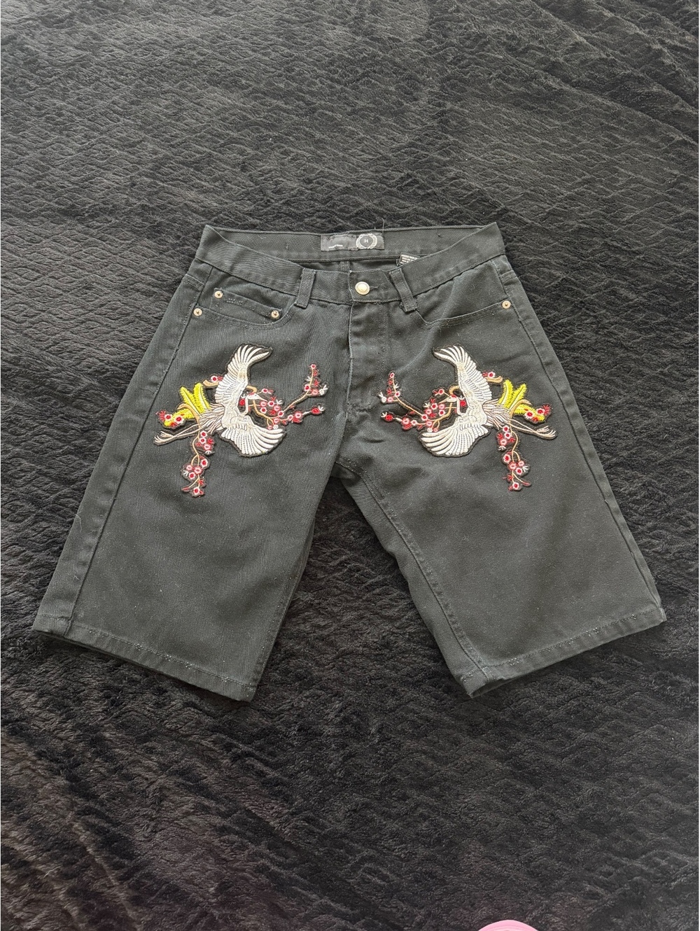 Black Denim Jorts